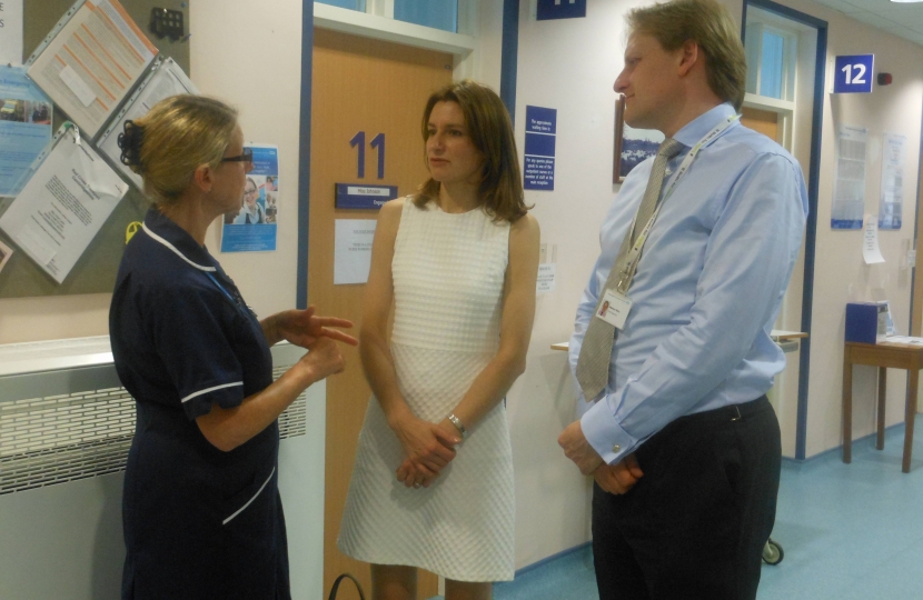 Lucy Frazer MP at The Princess of Wales Hospital