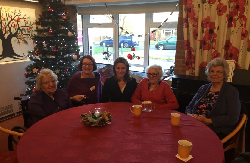 Lucy Frazer at Queens Court Care Home