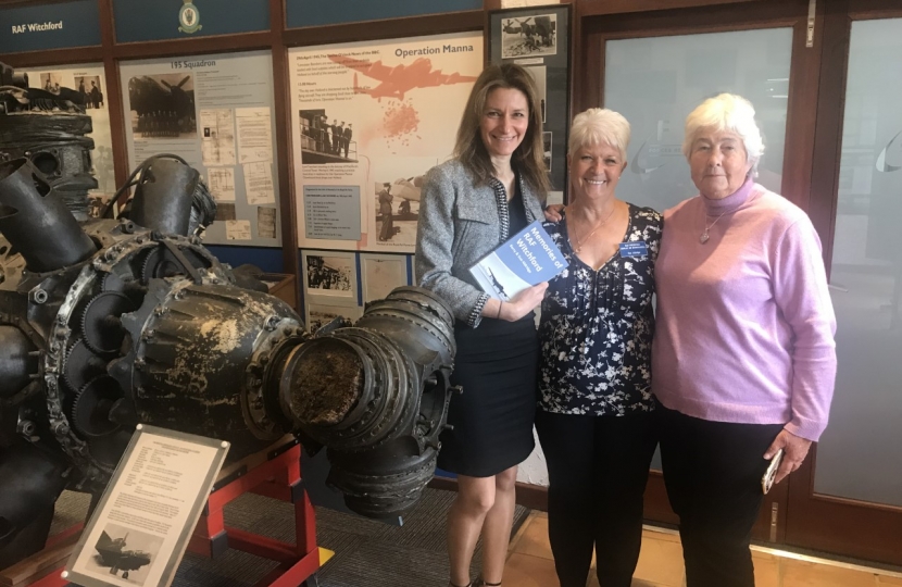 Lucy Frazer MP at RAF WItchford Collection