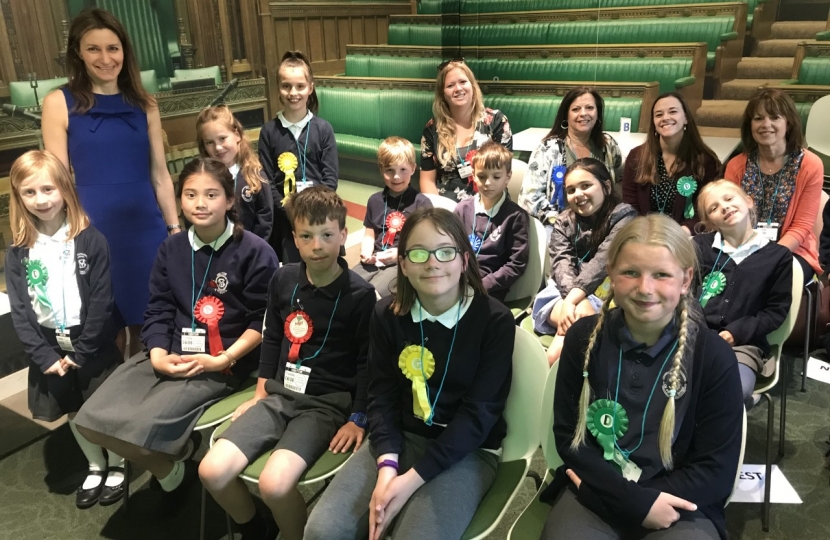 Lucy Frazer MP with Milton School Pupils