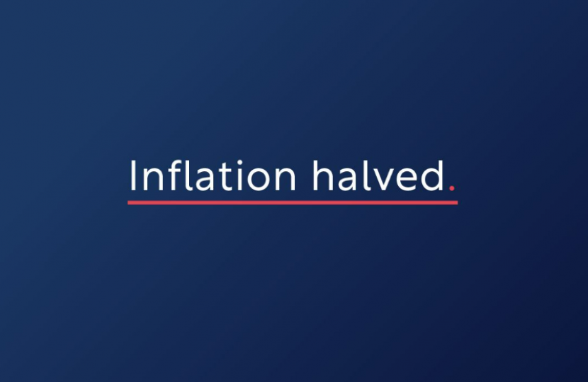 Inflation halved graphic
