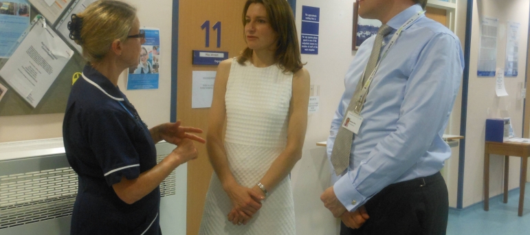 Lucy Frazer MP at The Princess of Wales Hospital